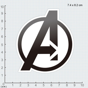斯塔克大厦 复仇者联盟电影贴纸 字母a笔记本电脑贴纸 旅行箱贴纸