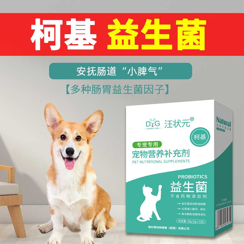 柯基益生菌粉肠胃用品狗狗通用幼犬成犬宠物中型犬小狗营养补充剂