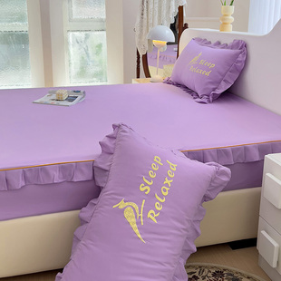 纯棉床笠单件床罩床单席梦思床垫保护罩防尘套罩全包防滑床垫套