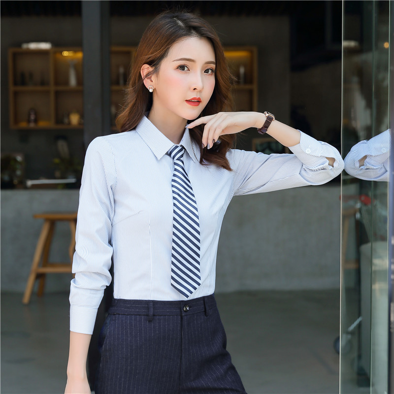 保险男女职业装同款衬衫2019秋装办公室移动手机店工作服长袖女冬|ruв категории Женская одежда, рубашка - от Buy2taobao.com для оказания профессиональной услуги покупки агента Taobao