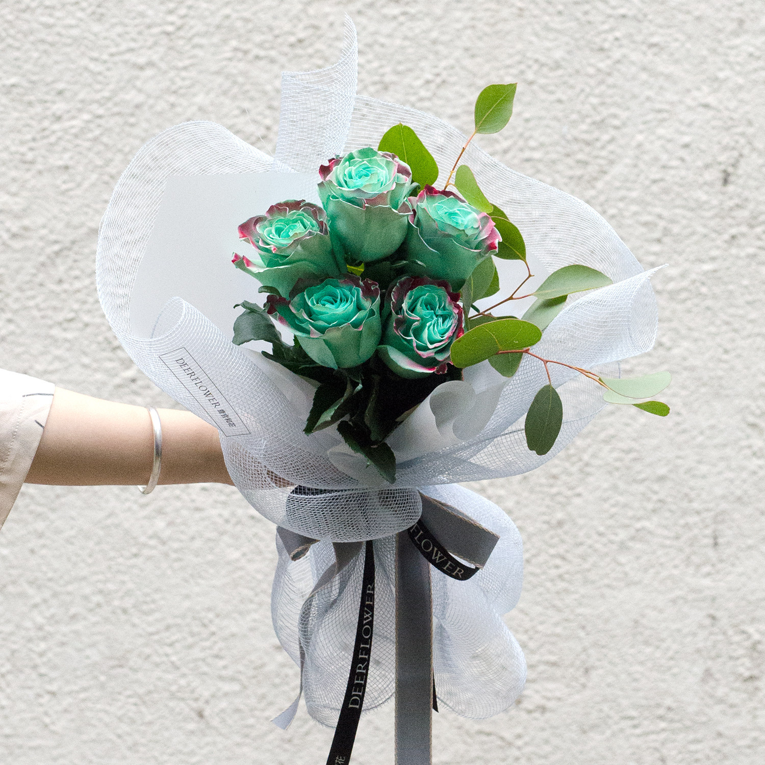 教师情人节进口薄荷绿玫瑰花厄瓜多尔送女友生日