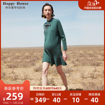 Happy House Little Fragrant Wind Maternity Dress Winter Wear 2020 New Western Style Long Maternity Dress Fashion Maternity Dress