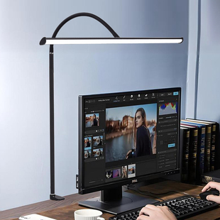 电脑桌面长臂台灯高亮夹式护眼维修台工作灯显示器屏幕直播补光灯