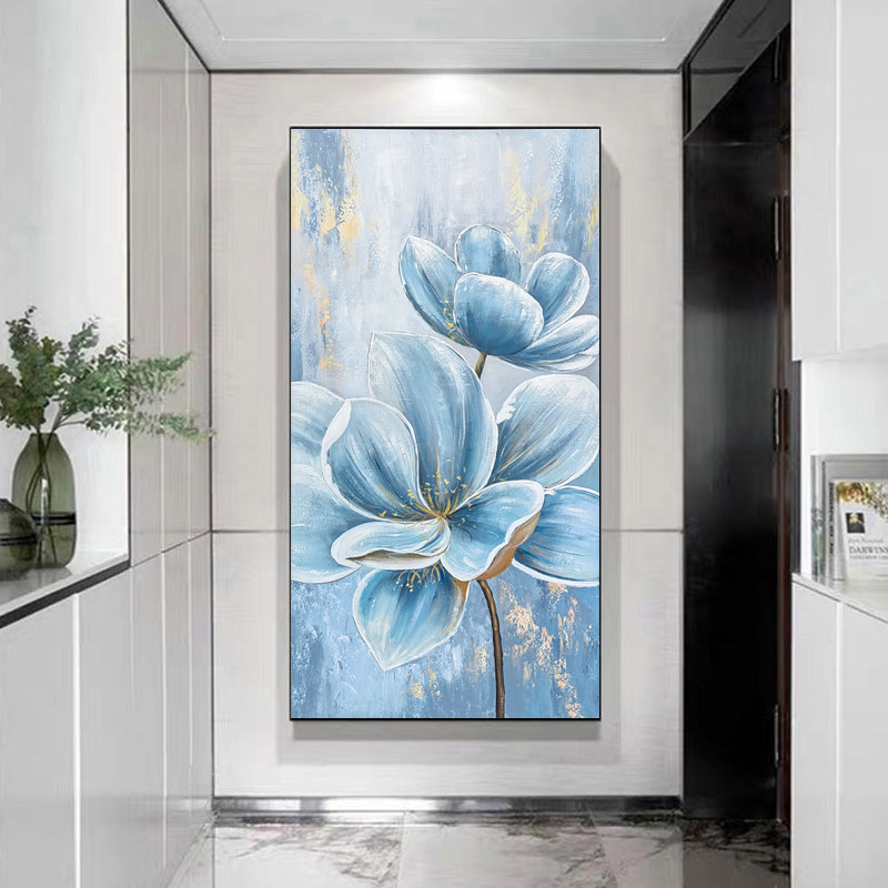 手绘油画玄关过道装饰画