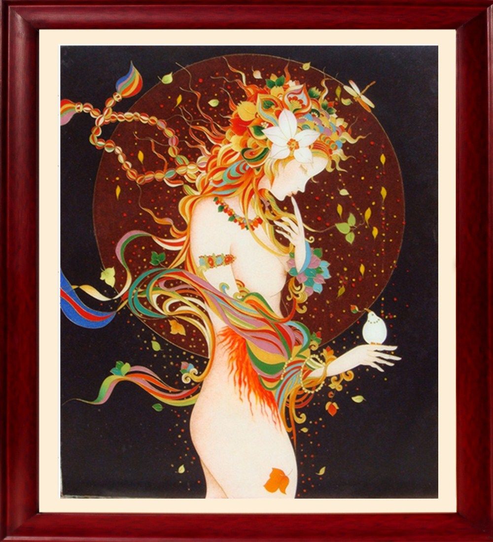 景泰蓝工艺画原材料套装金丝彩沙装饰画手工制作送视频diy抽象恋