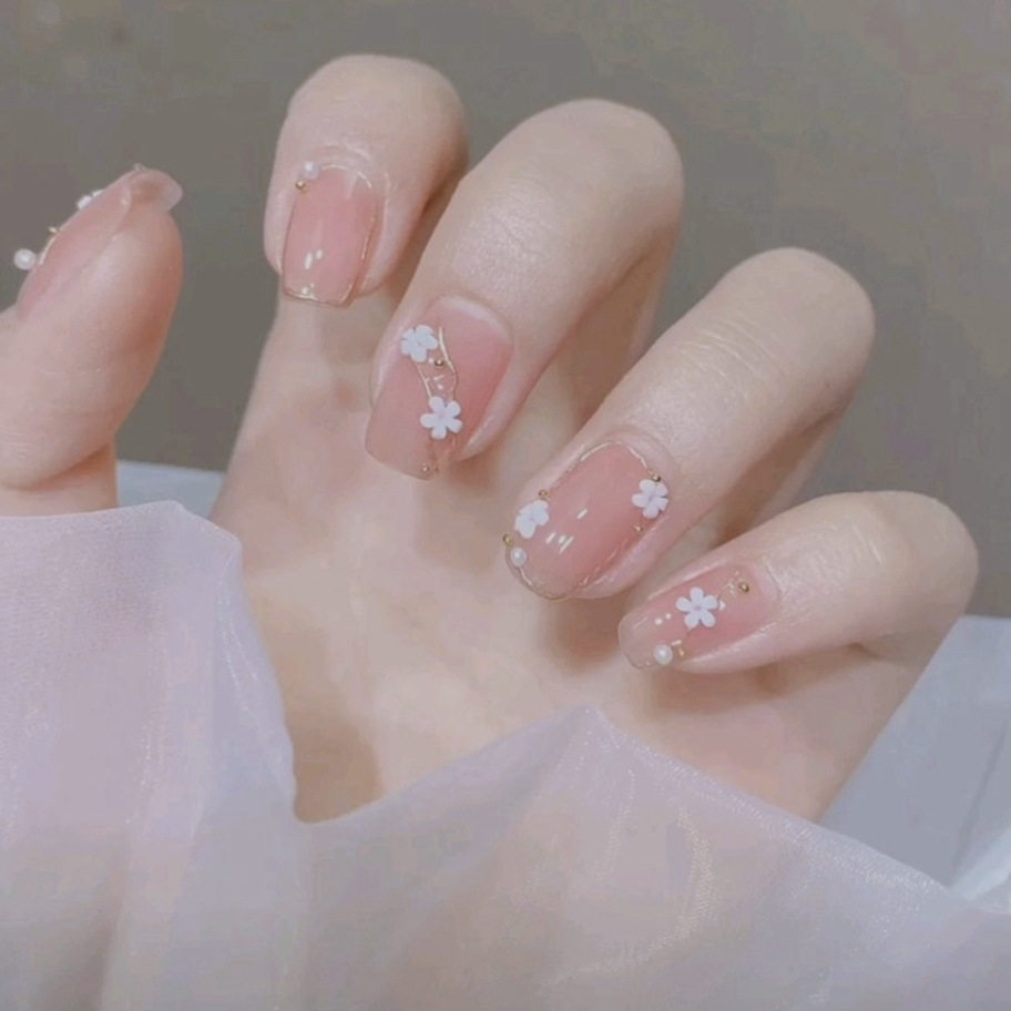 仙女假指甲贴片美甲成品穿戴式2021新款网红爆款甲片短款显白秋季