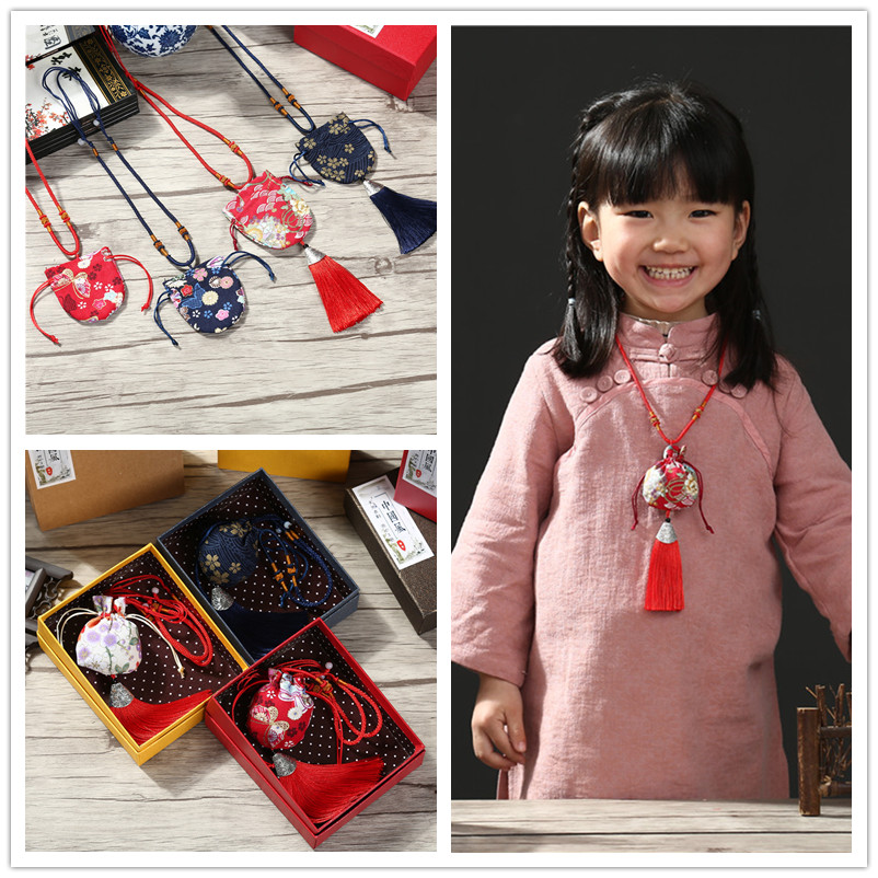 端午节儿童挂脖香包香囊元气包随身香袋驱蚊艾草护身荷包福袋礼物