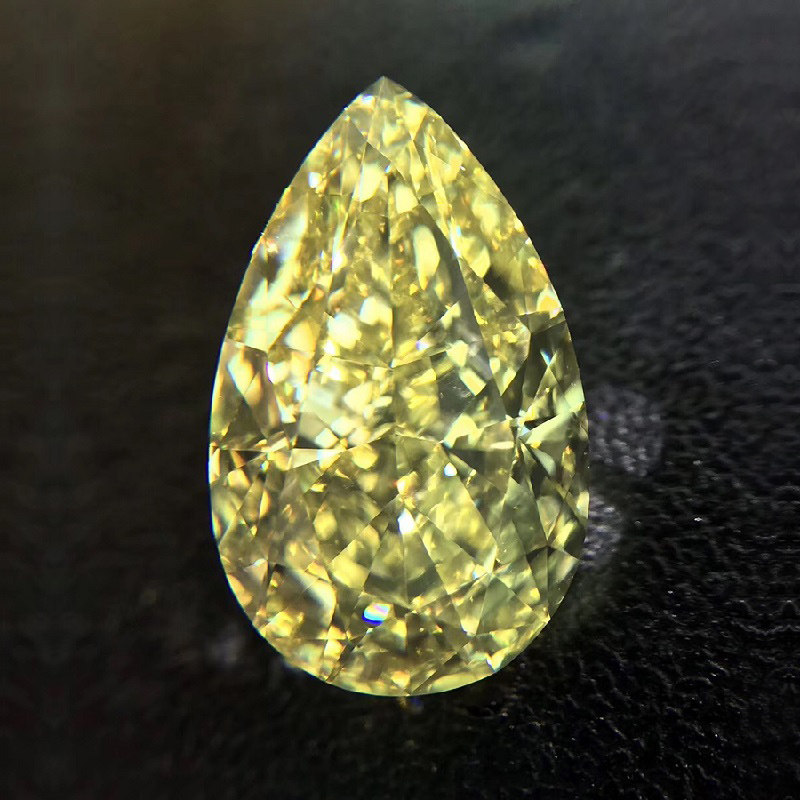 专柜 3克拉_囍乐福 正品gia证3克拉fy vs中彩黄水滴形钻石 订制18k金
