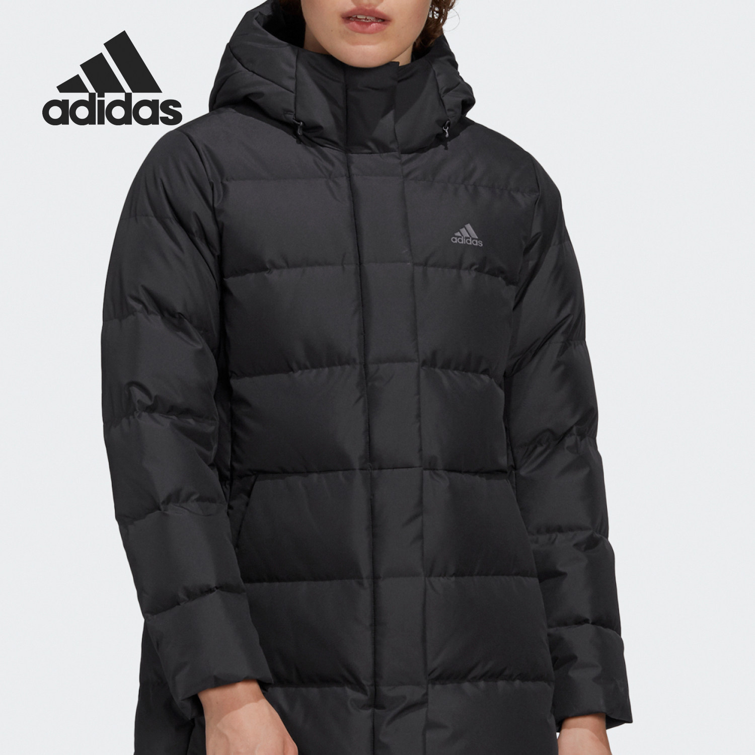 长款羽绒服女阿迪达斯