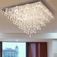 简约现代led吸顶灯水晶灯长方形餐厅灯创意客厅卧室灯温馨卧室灯