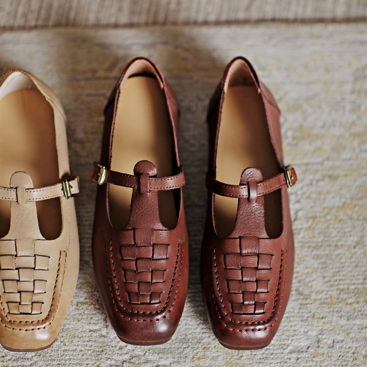 法式玛丽珍小皮鞋小众设计复古浅口平底女鞋真皮春季新款软底单鞋