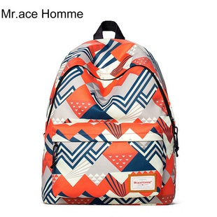 dior homme風衣 mr.ace homme新款印花雙肩包女清新學院風學生書包花色系潮背包 diorhomme2020秋冬