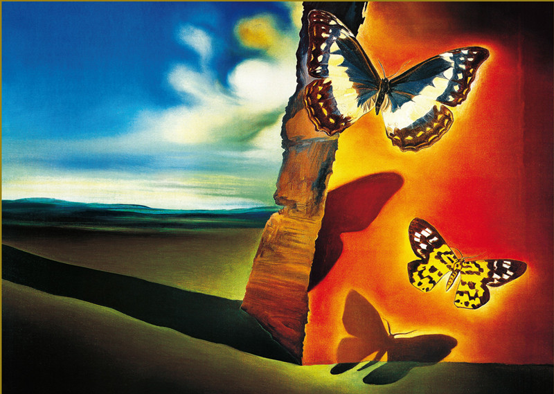 正品现货意大利ricordi进口益智名画拼图25087蝴蝶背影1000片达利