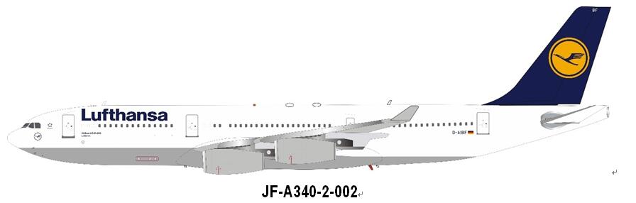 预售飞机模型汉莎航空空客a340200daibfbeck飞机模型
