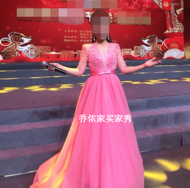 买家秀甜美显瘦声乐礼服女长款独唱演出服收腰艺考生唱歌比赛礼服