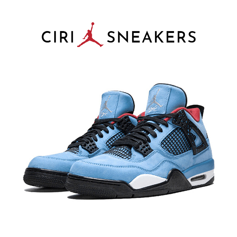 jordan 4 aj4 冰蓝 ts联名克莱因蓝 乔4男女运动篮球鞋308497-406