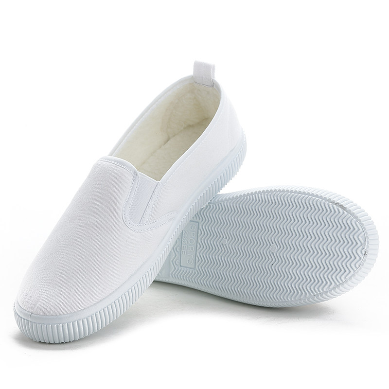 一字牌护士鞋女白色老北京布鞋春季透气防臭舒适软底平底小白鞋