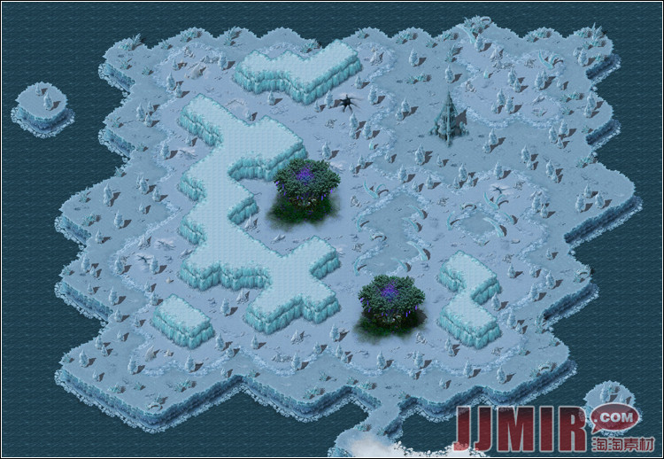 传奇地砖地图素材 冰天雪地系列 冰雪之森 高清独立地砖 hg023