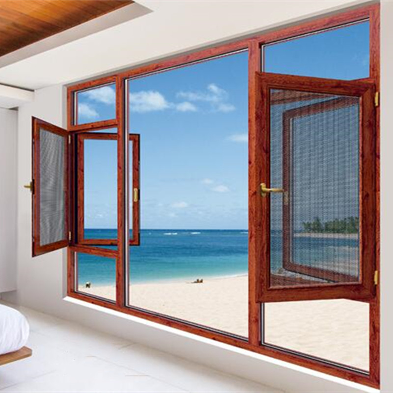 西安断桥铝窗纱一体铝合金门窗隔音窗户封阳台铝包木门窗户隔音窗