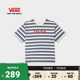 Vans范斯官方 男女情侣纯棉短袖T恤条纹复古