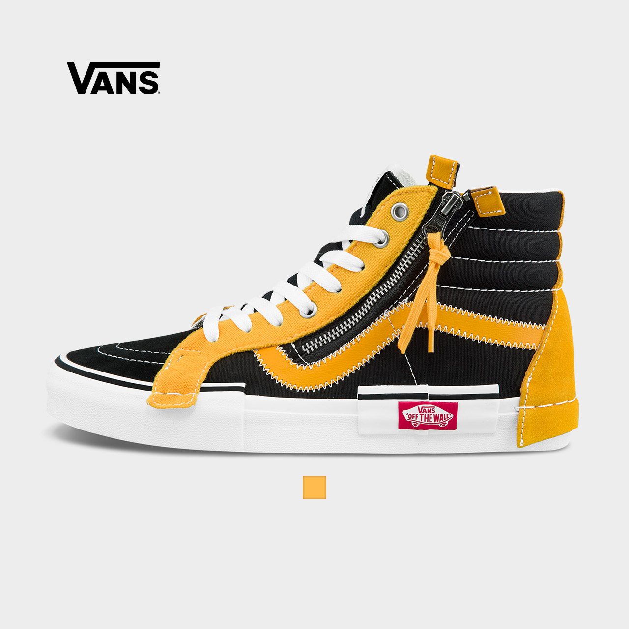 vans范斯官方 姜黄色vans解构小香风男鞋女鞋sk8-hi高帮板鞋