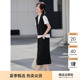 XWI/欣未休闲风时尚套装女夏季通勤简约马甲白色T恤半身裙三件套
