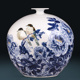景德镇陶瓷器仿古手绘青花瓷桌面花瓶摆件客厅插花中式家居装饰品