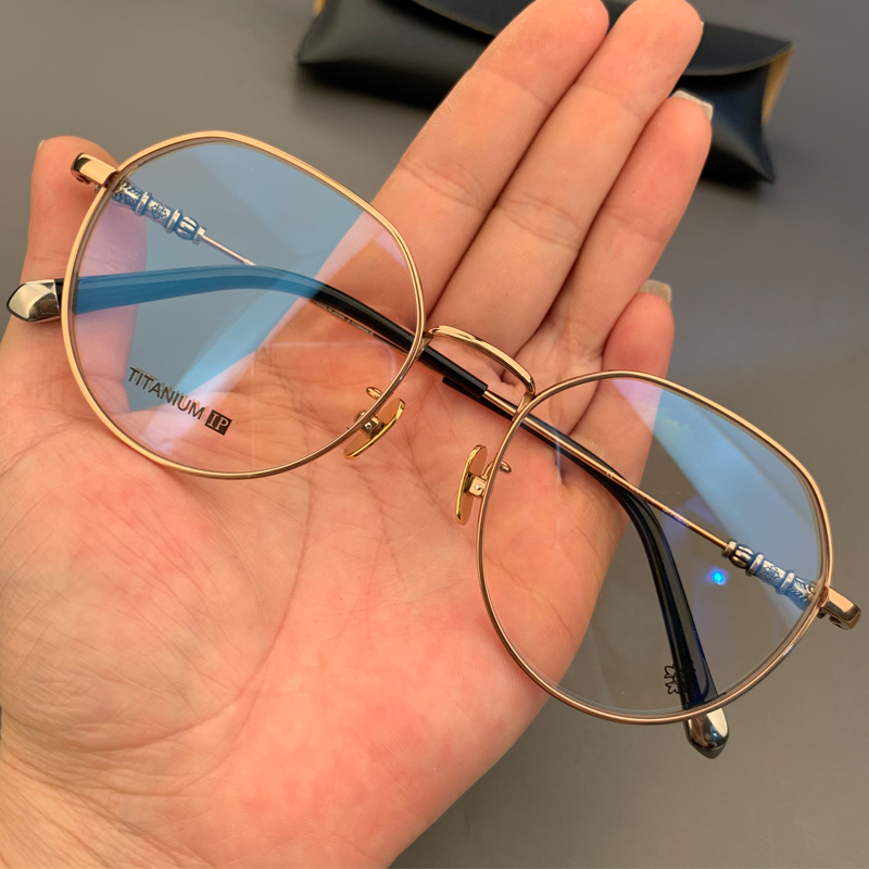 宝剑克罗心眼镜框学生纯钛复古半框小框男女近视平光窄框眼镜架