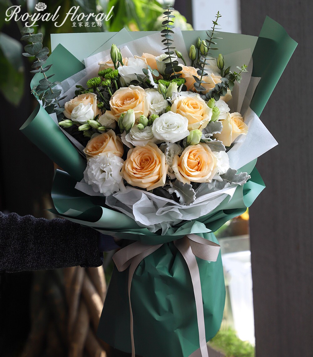 玫瑰康乃馨韩式混搭花束生日祝福爱意表达情人节上海同城鲜花店优惠券