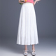 白色半身裙女2024夏季新款高腰显瘦a字裙仙女蓬蓬裙芭蕾风蛋糕裙
