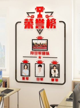 员工风采展示照片墙荣誉优秀榜墙贴励志企业文化墙办公室墙面装饰