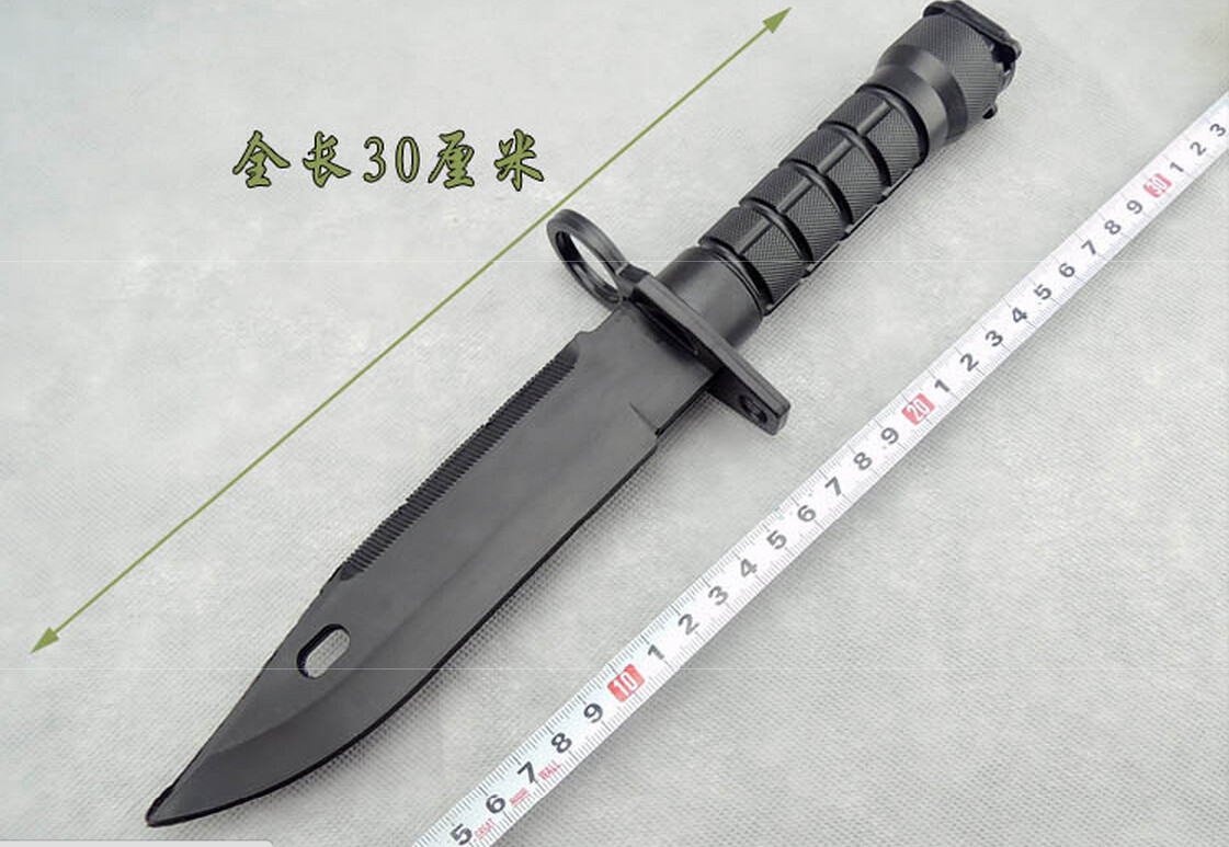 黄金95穿越火线尼泊尔非折叠特战m10防身手武器m9军匕刃刺实物