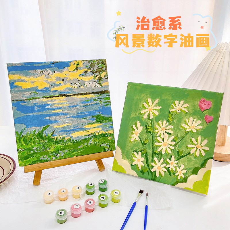 manual diy number Oil Painting Acrylic painting Filling Oil manual Skin texture draw children birthday giftin the Home accessories , Decorative painting , DIY/Digital painting category - from Buy2taobao.com to provide professional Taobao agent buy service
