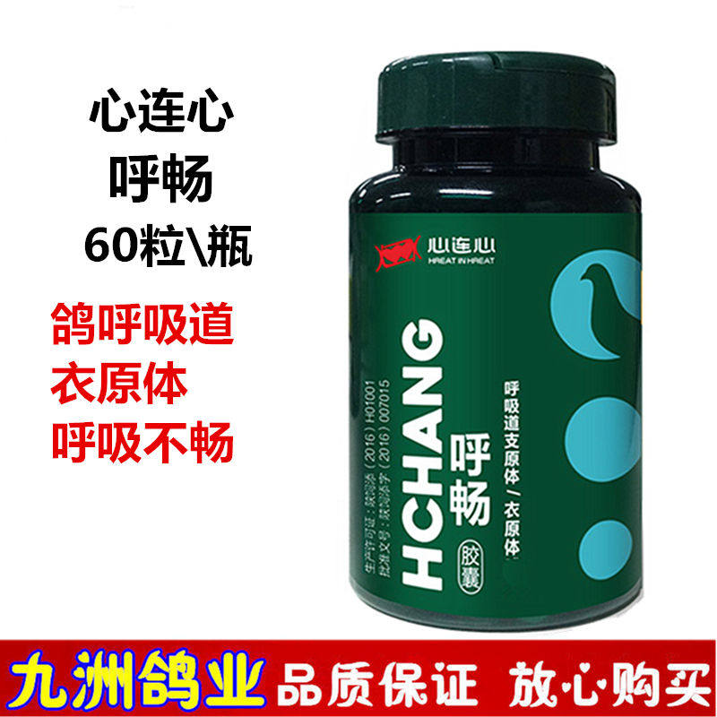 心连心鸽药呼畅胶囊60粒赛鸽信鸽呼吸道支原体衣原体药鸽子药大全