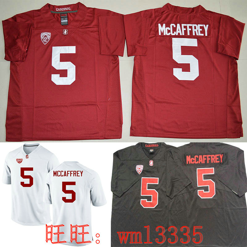 Stanford Cardinals 5 McCaffrey Jersey 斯坦福红雀橄榄衣服