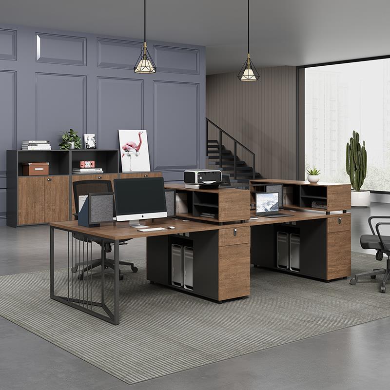 屏风职员办公桌椅组合简约现代46双人员工作位办公室财务桌卡座