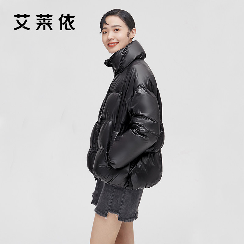 艾莱依2021新品短款羽绒服女冬爆款设计感小众鸭绒流行时尚不臃肿