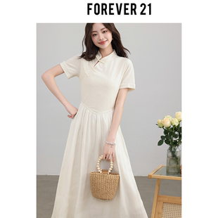 Forever 21【月光奏鸣】新中式连衣裙女2024夏季新款复古国风短袖