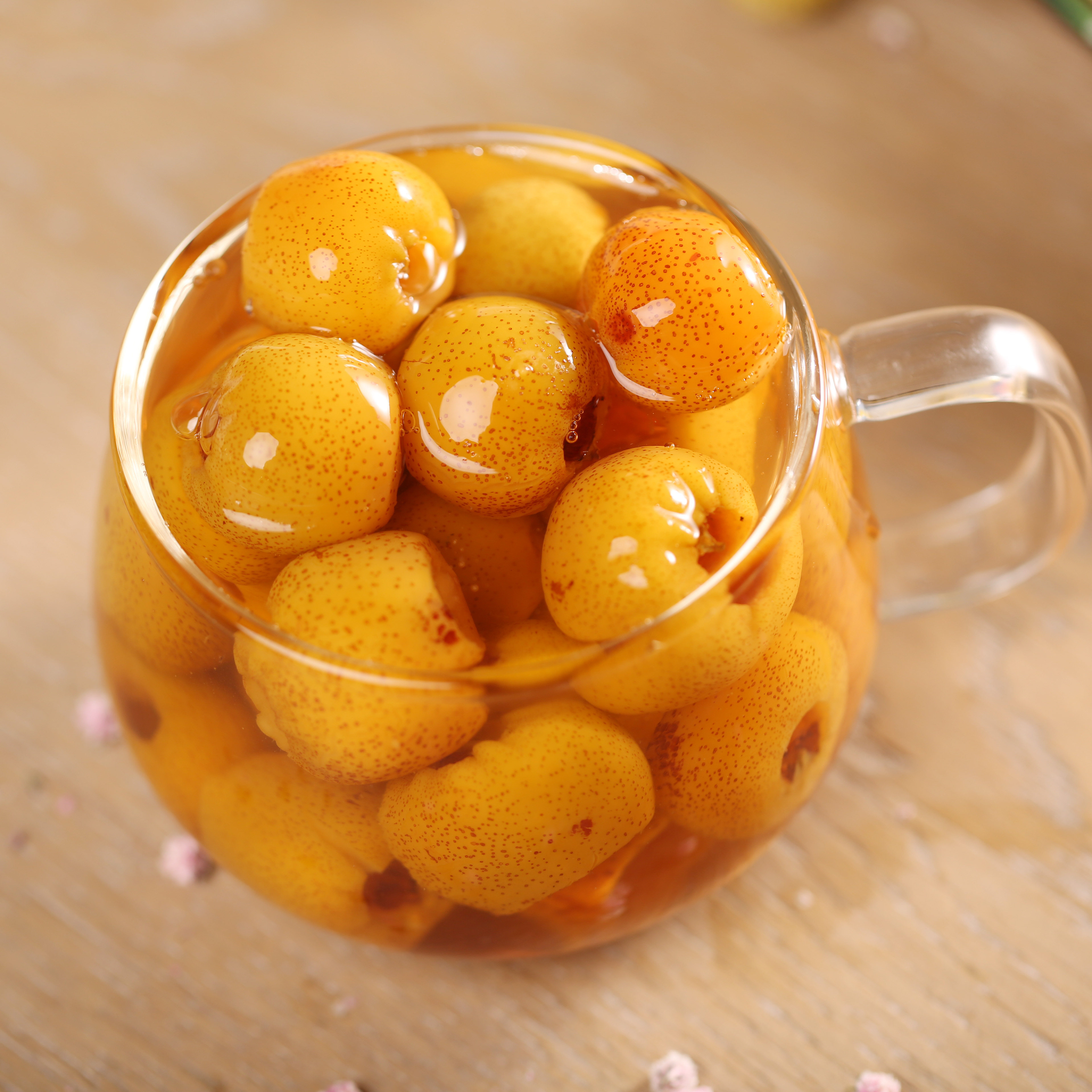 蒙水山楂罐头388克x4瓶红果山楂糖水水果罐头平邑玻璃瓶罐头包邮