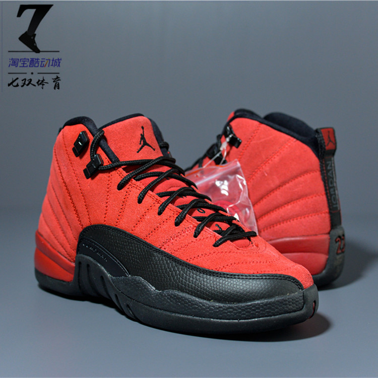 热销aj12黑红_air jordan 12 retro aj12女子反转黑红病倒高帮篮球鞋