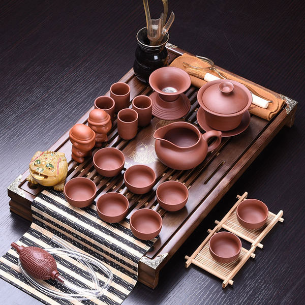 豪峰 紫砂茶具套装 功夫茶具 37件 优惠券折后¥69包邮(¥99-30)2色可选 豪峰 紫砂茶具套装 功夫茶具 37件 优惠券折后¥69包邮(¥99-30)2色可选