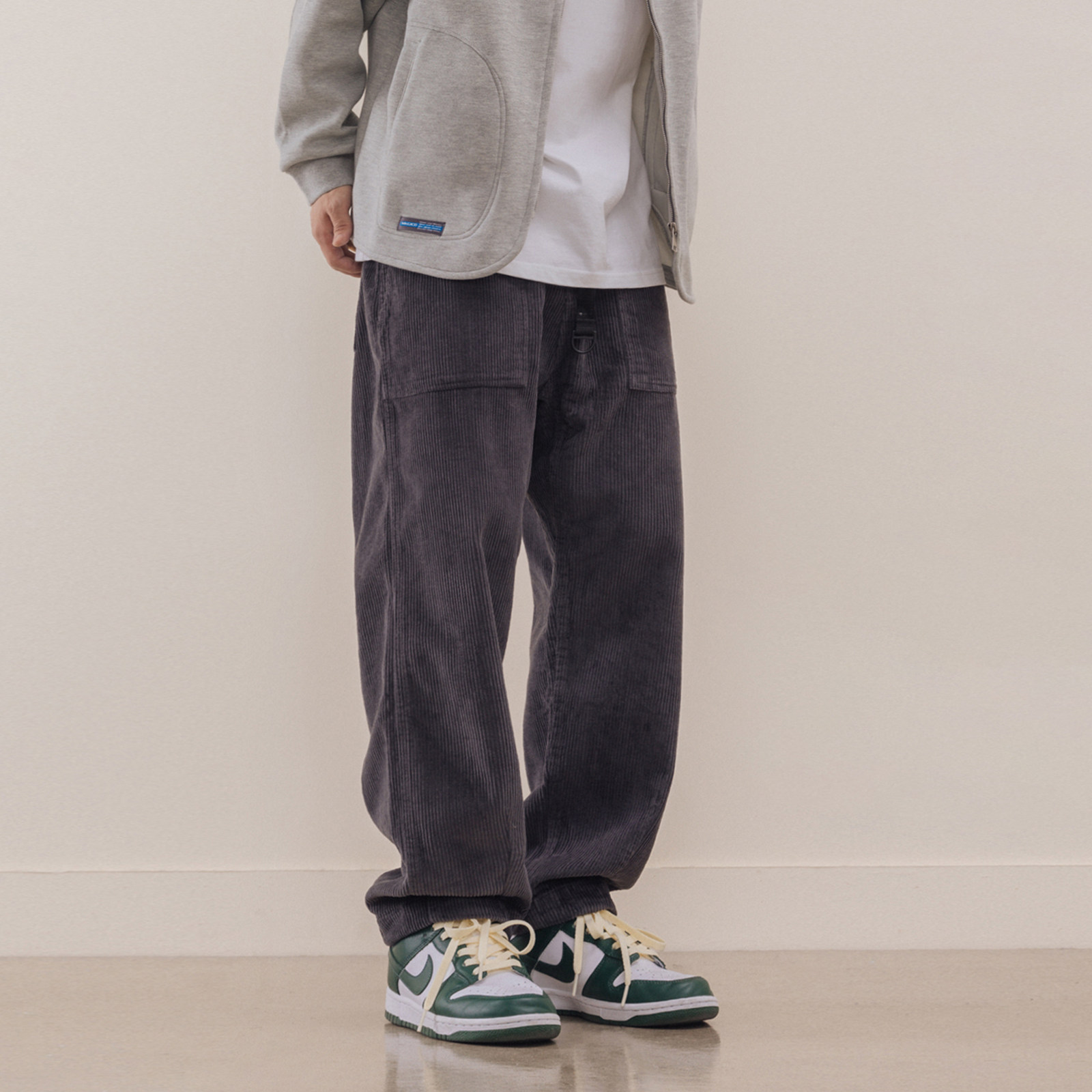 休闲裤男秋季潮流宽松直筒运动长裤子