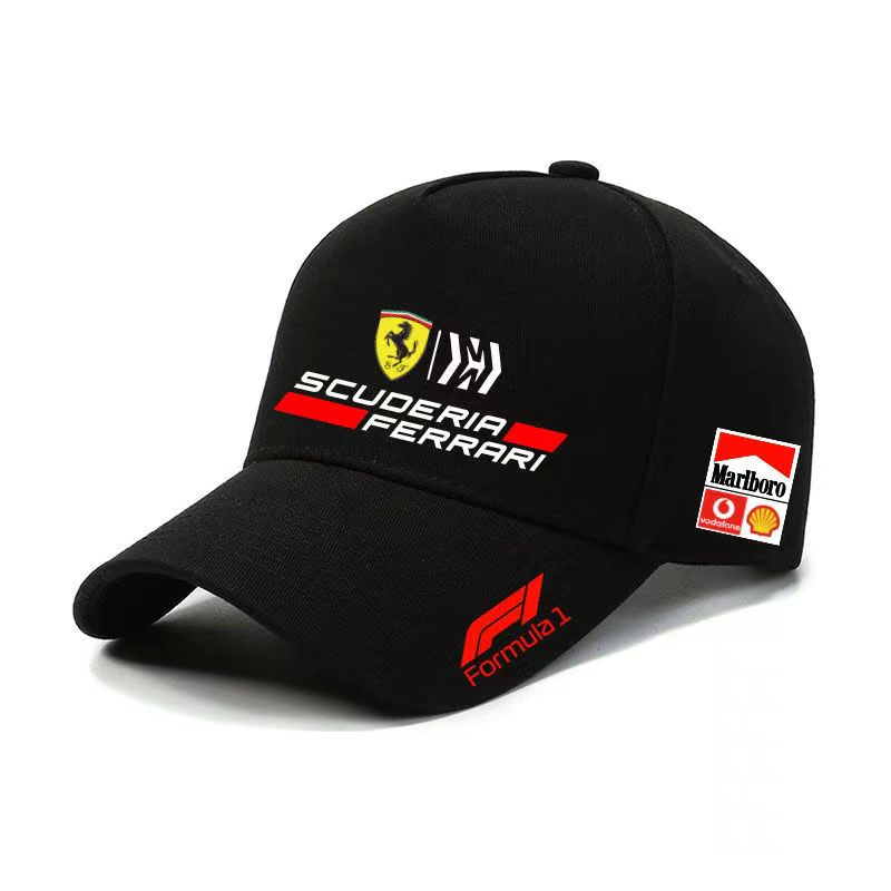法拉利F1车队Ferrari男女赛车迷爱好者个性帽子棒球帽潮流遮阳帽