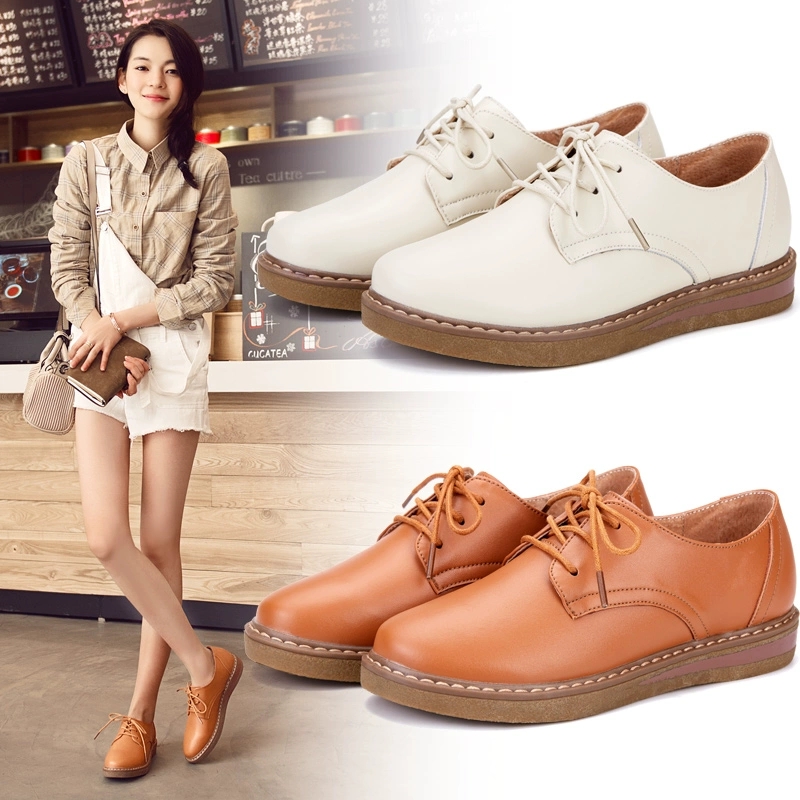 Males Spring British style Women's Shoes genuine leather Flat bottom Casual shoes Retro Single shoes Baby leather shoes student Versatile Oxford shoesin the Women's Shoes, Low shoes category - from Buy2taobao.com to provide professional Taobao agent buy service
