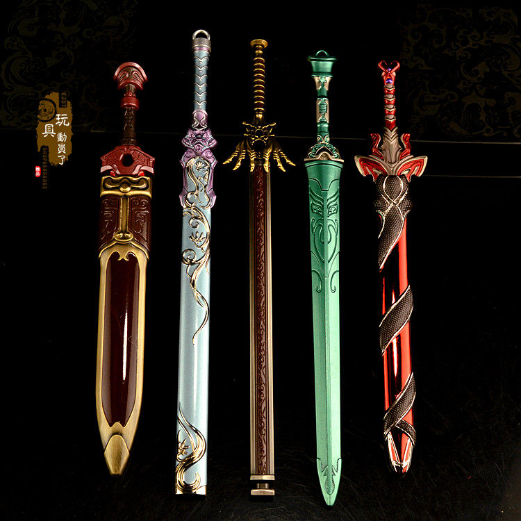 正版秦时明月天行九歌逆鳞剑黑白玄翦干将莫邪赤霄兵器武器模型