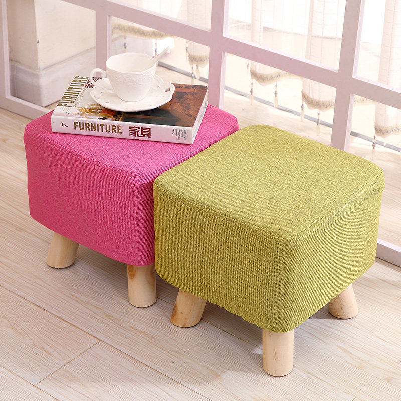 矮凳创意小布凳家用软海绵矮方凳子懒人蹬櫈子软面布墩时尚经济型