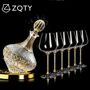 ZQTY高颜值红酒杯轻奢高档架子倒挂新款高端水晶玻璃醒酒器高级感