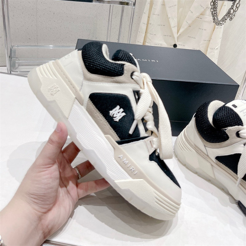 amiri面包骨头鞋2022秋冬走秀款运动小白鞋厚底休闲百搭透气球鞋