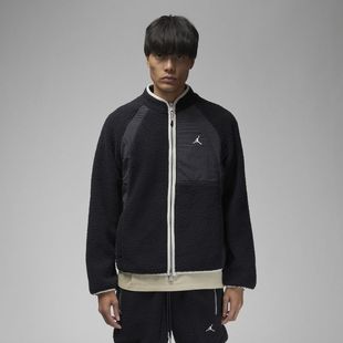 NIKE/耐克 JORDAN男子立领摇粒绒保暖运动休闲夹克外套DV1584-010