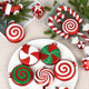 圣诞节装饰品红白糖果棒棒糖小拐组合挂饰儿童圣诞树场景布置挂件